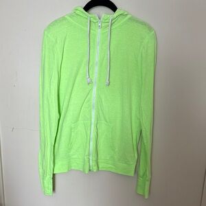 Women’s Neon Green Zip Up Hoodie